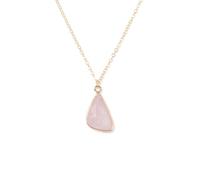 TIANXIAOQWE Pendentif en poudre de pierre naturelle européenne et américaine - Chaîne simple de style plage - Accessoires de collier - Chaîne de clavicule, Pierre Bois, Cristal