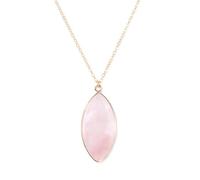 TIANXIAOQWE Pendentif en poudre de pierre naturelle européenne et américaine - Chaîne simple de style plage - Accessoires de collier - Chaîne de clavicule, Pierre Bois, Cristal