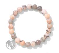 TIANXIAOQWE Pendentif homme corde élastique bracelet simple pierre perles, 19cm, Pierre Bois, Cristal