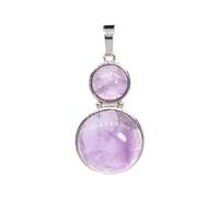 TIANXIAOQWE Pendentifs en pierre ronde naturelle pour femme DIY Collier Quartz Rose Fluorite Pendentif Sans chaîne, Pierre Verre Pierre Émail Verre, Zircone cubique Agate Obsidienne
