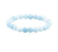 TIANXIAOQWE Pierre naturelle élastique corde 8mm bleu turquoise agate bracelet lapis lazuli unique cercle bracelet, Pierre Bois, Cristal