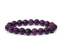 TIANXIAOQWE Un bracelet de perles roses de 19 cm pour femme, perles en pierre naturelle, yoga, petite amie, Pierre Bois, Cristal