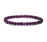 TIANXIAOQWE Un bracelet de perles roses de 19 cm pour femme, perles en pierre naturelle, yoga, petite amie, Pierre Bois, Cristal