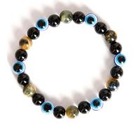 TIANXIAOQWE Un bracelet en hématite en pierre naturelle de 19 cm pour homme et femme, Pierre Bois, Cristal