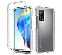 Tianyan Coque Xiaomi Mi 10T Pro,360 Degres Full Body Anti-Choc Protection Case [Doux Silicone TPU Positif et Rigide PC Back ] 2 in 1 Etui Housse Coque pour Xiaomi Mi 10T Pro,Transparent