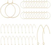 Tianyi-1 Boîte 40 Pièces 20 Paires De Crochets De Boucle D'oreille Plaqués Or 18k Pour La Fabrication De Bijoux