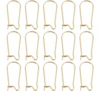 Tianyi-1 Boîte 50 Pièces Fils D'oreille De Rein Plaqué Or 18k Boucle D'oreille De Rein Crochets De Boucle D'oreille 20x9mm Fil Pendant Pour La Fabrication De Bijoux