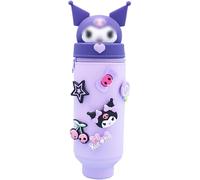 Tianyi-1 Pièce Kawaii Étui École 2 En 1 En Silicone Souple, 18.5 * 6.5 Cm Porte-Stylos De Table, Thème Dessin Animé Trousse Pour Legami Stylo Fermeture À Glissière, Crayons Crayons Stylos(Violet,A)
