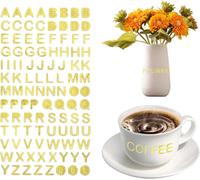 TIANYI-10 Feuilles Lettres Autocollantes, Autocollant Personnalisé, Doré Autocollant Lettre Alphabet, Gommettes Autocollantes, Autocollant Scrapbooking pour Déco D'enveloppes, Cartes, Bricolage(1040