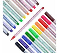 Tianyi-10 Fineliners Colorés \U2013 Pointe Fine 0,4 Mm \U2013 Pointe En Fibre Sertie De Métal \U2013 Feutres Pour Une Écriture, Un Dessin Et Un Coloriage Précis \U2013 Pour Le Bureau, L`École, L`Univ