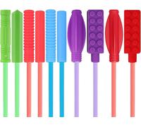 TIANYI-10 Pièces de Capuchons de Crayons Sensoriels à Mâcher, Capuchons de Stylos à Mâcher Outils pour Enfants Autistes ou Atteints de TDAH