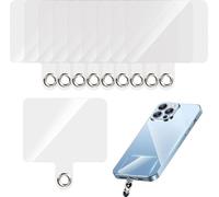 TIANYI-10 Pièces Lanières Transparentes pour Téléphone Portable avec Anneau en Métal, pièces de rechange pour cordon de téléphone Patchs Plaquettes Accessoires de Remplacement Pendentif Multifonction