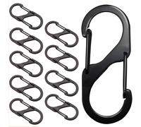 Tianyi-10 Pièces Mousqueton Porte Clé,Porte Clef Mousqueton En Forme S, Mini S Forme Porte-Clés À Double Extrémité, Pour Pour Sac À Dos Laisse Chien Voyage, Randonnée