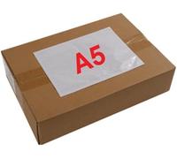 Tianyi-100 Pochette A5 Porte-Document Adhésive Transparente Pochette D'expédition Autocollante Pour Petit Colis 225 X 165 Mm (A4 Plié En 2) Pochette Collante Neutre Pour Insertion De Document D'expéd