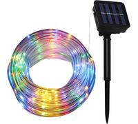 TIANYI-10M 100LED Guirlande Lumineuse Tube Extérieur Solaire Étanche Rope Guirlandes Lumineuses pour Jardin Terrasse Cour Backyard Chemin Clôture Arbre Noël Mariage Multicolore Décoration Lumière