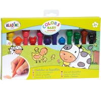 Tianyi-- 12 Crayons De Cire « Animaux » - Pastel Enfant Couleur - Dès 2 Ans - Lavables & Faciles À Prendre En Main - Mes Premiers Crayons - Colors Baby Animals - 2 À 4 Ans - 42015