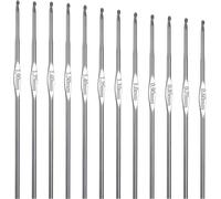TIANYI-12Pcs Set Crochet Acier, Petite Taille Aiguille 0,6 mm à 1,9 mm Pour Chandail Écharpe Vêtements Tricot - Outil Pour Débutants et Professionnels