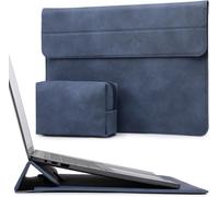 TIANYI-13,3-14 Pouces Housses Ordinateur Portable Sacoche avec Fonction Stand pour MacBook Pro 14 M4/M3/M2/M1 Pro/Max 2025-2021, MacBook Pro/Air 13,3, 13,5-13,8 Surface Laptop, HP Envy 13, Bleu Marin