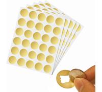 Tianyi-150 Pièces Autocollant À Gratter Rond 25mm, Doré Carte A Gratter Personnalisable, Scratch Card Sticker, Pour Diy Carte Postale Surprise Lettre Secret Message Livre D'invité Fête Cadeau (Or)