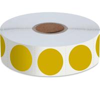 Tianyi-1500 Autocollants De Codage Couleur Ronds Dorés, Étiquettes D'inventaire À Pois Circulaires Avec Ligne De Perforation En Rouleau (2,5 Cm De Diamètre)