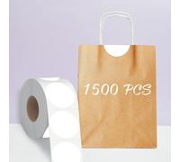 Tianyi-1500 Étiquettes Rondes De Codage Couleur, Autocollants À Pois Ronds Blancs Autocollants Amovibles Pour L'organisation De L'inventaire, Classification Des Fichiers Avec Ligne De Perforation En