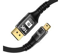 TIANYI-16K Mini DisplayPort to DisplayPort Cable 2.1, 16K (15360 x 8640) @ 60Hz 4K@240Hz 8K@144Hz, HDR, DSC1.2a, G-Sync FreeSync (1M)