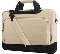 TIANYI-17-17.3 Pouces Sacoche pour Ordinateur Portable Mallette d'affaires Sac à Bandoulière Compatible avec 17.3"" HP Pavilion/MSI GS73VR Stealth Pro/Dell Inspiron 17/Acer/ASUS,Beige Beige