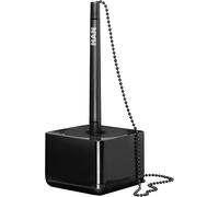 Tianyi-17651-13, Stylo Sur Socle I-Line, Accessoire Élégant Aux Belles Formes, Quaité Premium, Avec Chaîne Extra-Longue, Noir