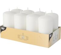 TIANYI-17984 Papstar Lot de 8 bougies à pied Blanc