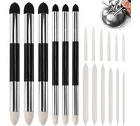 Tianyi-18 Pcs Stylo À Gomme, Estompe En Papier Dessin Crayon Estompeur Dessin Double Extrémité Stylos Estompeur Dessins Gomme Blanche Stylo Pour Artistes Étudiants