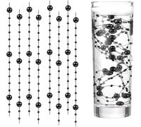 Tianyi-18 Pièces Perles D'eau Noir Bougies Flottantes Perle D'eau Bougie Flottante Pour Vases Remplisseurs De Bouteilles D'eau, Mariages, Décorations De Centres De Table (1.2m)