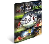 Tianyi-19188 Classeur A3 Sport Football En Plastique Solide Avec Rabats Intérieurs Imprimés, Reliure Élastique, Porte-Documents À Élastiques Pour Les Coins, 1 Pochette À Dessin Pour Les Enfants