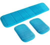 TIANYI-2 Ensembles Portable Ordinateur Poignet Coude Pad, AUHOTA 1Longue et 2Courte Anti-slip Doux Respirant Clavier Coude Mat pour Domicile Bureau Table - Mémoire Coton Moins de Contrainte (bleu)