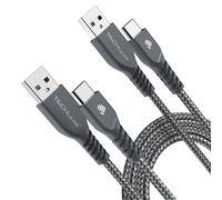 TIANYI-2 Pack (2M) Câble USB C Tressé Chargeur/Transfert de Données Haute Durabilité Type C Kompatibel mit Galaxy Tab S6 Lite, Tab A7 10.4"", T510, Tab A8 10.5"" Tab S8 Plus/Ultra S7 S6 S5e S4 S3