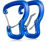 Tianyi-2 Pièces Mousqueton Aluminium, Mousqueton Porte Clé Avec Double Porte En Forme D, Ultra Léger, Antirouille, Pour Hamac, Camping, Randonnée, Laisse Pour Chien, Porte-Clés