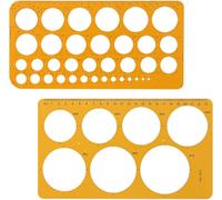 Tianyi-2 Pieces Orange Normographe, Normographe Lettre, Trace Cercle, Griffographe, Règle Architecte, Pour Le Bureau Et L'école