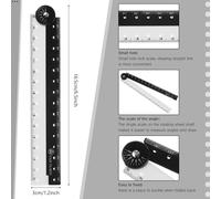Tianyi-2 Pièces Règle En Acrylique Multiple Règles Noires Et Blanches Règle Mesure D'angle Règle De Mesure De Géométrie Flexible Et Ajustable Transparente, 11.8 Pouces Pliage Portable Facile À Transp