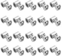 TIANYI-20 pcs Serre à Capuchon pour câbles, Fil Corde Clips, Acier Câble Pinces, Inox Acier Simple Trous Verrouillage Câble Pinces, pour la fixation de câbles métalliques et de cordes à linge