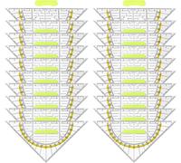 Tianyi-20 Pièce Triangle Géométrique: Géométrie Plastique Triangle Transparent Avec Rapporteur Intégré 15 Cm, Équerre Géométrique Kit De Géométri Pour Bureau Designer Étudiants Peinture