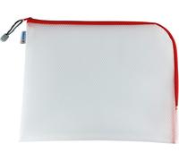 Tianyi-20014 Pochette À Documents A4 Avec Fermeture Éclair (36 X 28 Cm) Grande Pochette Transparente À Fermeture Zip Pour Documents, Dossiers, Jouets, Sac De Rangement, Rouge
