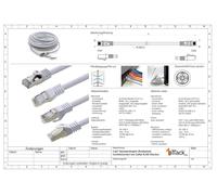 TIANYI-20m - blanc - 1 pièce câble réseau Cat7 câble patch SFTP câble brut Lankabel 10GB/s - 500 MHz assemblé avec 2 fiches RJ45 Cat 6a