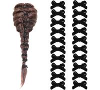 Tianyi-20pcs Pinces À Cheveux Flocag Mini Clip À Griffe Barette Accessoire De Coiffure Antidérapant Pour Mariage Anniversaire Noir Crocodile