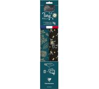 Tianyi-223889c - Kit D'emballage Cadeau Zéro Plastique - 2 Rouleaux Papier Cadeau Kraft Recyclé 5mx35cm - Bobine Ruban 20m + 10 Étiquettes Cadeaux A Découper - Bleu/Noir -Emballage Responsable