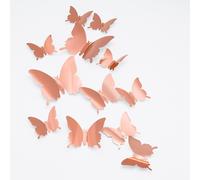 Tianyi-24 Pcs Papillon Stickers Muraux, Decoration Papillon Amovibles Papillons Stickers Muraux Mur Art Artisanat Pour La Maison Enfants Chambre De Mariage Décor Pièces Papillon 3d Miroir Maison