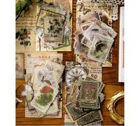 Tianyi-240 Pcs Autocollants Thème Du Timbre, Stickers Bâtiment Plantes Fleurs Animaux Sauvages Papillons Pour Scrapbooking Deco De Diy Album Photo Carte De Voeux