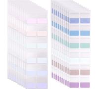 Tianyi-240 Pièce Étiquettes D'index Adhésives Marqueurs De Page Inscriptibles Étiquettes De Page Pense Bête Repositionnables Dossiers De Reliure Pour Ordinateur Portable (12 Couleurs, 1 Pouce)