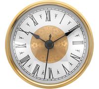 Tianyi-3.1"" 80mm Insert De Montre En Quartz, Mouvement Quartz Rond Miniature Horloge Mini Horloge À Chiffres Romains Convient Pour Trou De 75mm/3"" De Diamètre, Ton Or, Style 18