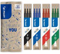 Tianyi-- 3 Étuis De 4 Recharges Frixion Pour Stylos Effaçables. Compatibles Frixion Ball Et Frixion Ball Clicker - Noir, Bleu, Rouge, Vert - Pointe Fine