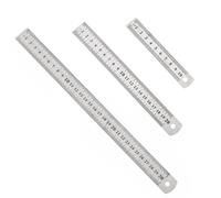 Tianyi-3 Pcs Réglet 10cm 20cm 30cm Outil Règle Pour Étudiants Et Bureau (Règle En Acier Inoxydable)