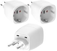 Tianyi-3 Pièces Adaptateur De Voyage, Adaptateur France Vers Suisse, Adaptateur De Voyage Ue Vers Suisse, Eu Vers J - Socket, Adaptateur De Voyage Pour Maldives, Rwanda, Liechtenstein